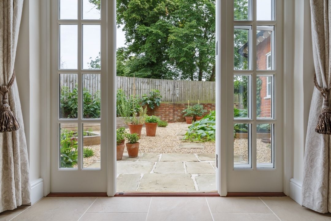 french doors with reinforced glass